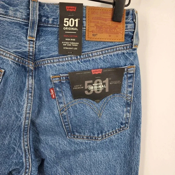 Levi's Premium 501 Original Button Fly Jeans Women's Size 26‎ x 30 NWT $108 - Picture 6 of 11